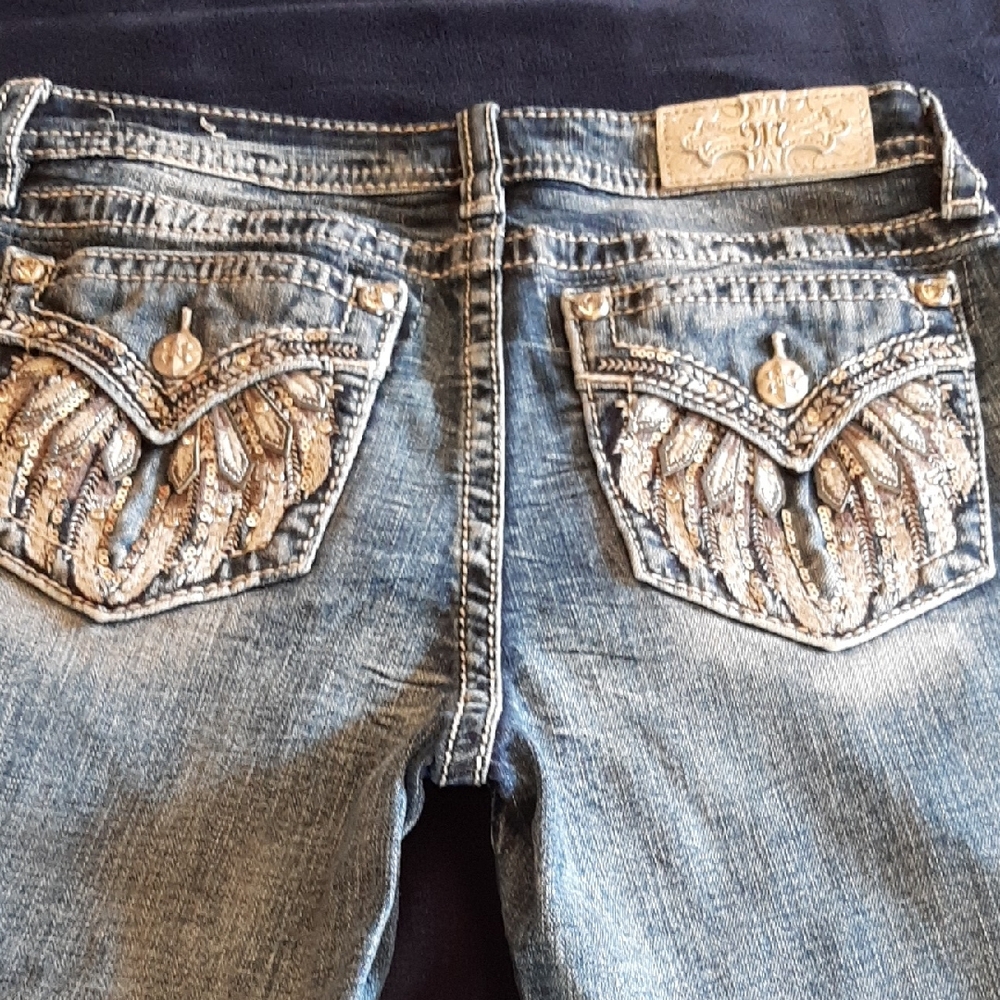 Miss Me Blue Jeans with Embellishments.